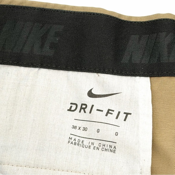 Nike Men's Dri-Fit Golf Pants Size 36 x 30 36/30 Khaki Tan Brown Casual - Picture 3 of 4